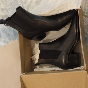 real leather zara ankle booties